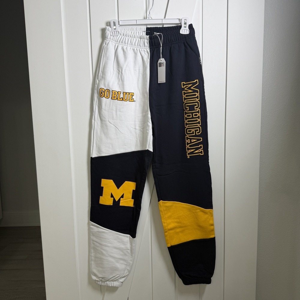 Hype and Vice University of Michigan Patched Sweatpants Women's Size Small NWT